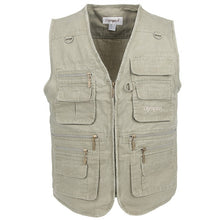 Load image into Gallery viewer, Big Size Fishing Vest Male With Many Pockets Men Sleeveless Jacket Blue Waistcoat Work Vests Outdoors Vest Plus Large Size 10XL